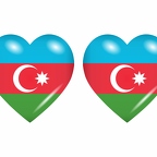 r8619 drapeau cœur Azerbaïdjan