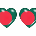 r8622 drapeau cœur Bangladesh