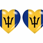 r8623 drapeau cœur Barbade