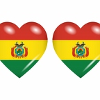 r8629 drapeau cœur Bolivie
