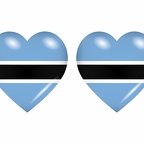 r8634 drapeau cœur Botswana