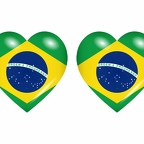 r8635 drapeau cœur Bresil