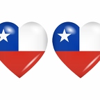 r8645 drapeau cœur Chili