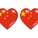 r8646 drapeau cœur Chine