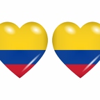 r8650 drapeau cœur Colombie