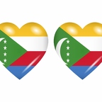 r8651 drapeau cœur Comores