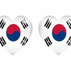 r8655 drapeau cœur Coree
