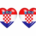 r8658 drapeau cœur Croatie