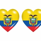 r8667 drapeau cœur Equateur