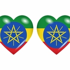 r8672 drapeau cœur Ethiopie
