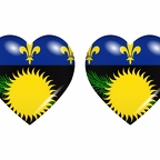 r8686 drapeau cœur Guadeloupe