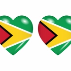r8693 drapeau cœur Guyana