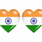 r8703 drapeau cœur Inde