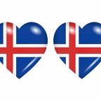 r8708 drapeau cœur Islande
