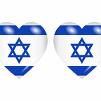 r8709 drapeau cœur Israël