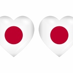 r8712 drapeau cœur Japon