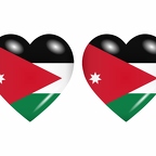 r8714 drapeau cœur Jordanie