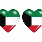 r8719 drapeau cœur Koweit