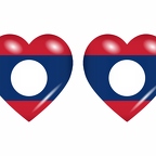 r8720 drapeau cœur Laos
