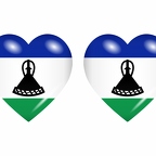 r8721 drapeau cœur Lesotho
