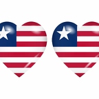 r8724 drapeau cœur Liberia