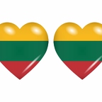 r8726 drapeau cœur Lituanie