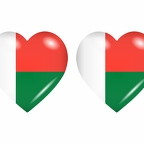 r8731 drapeau cœur Madagascar