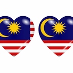 r8732 drapeau cœur Malaisie