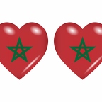r8738 drapeau cœur Maroc