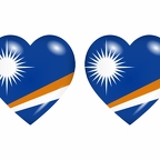 r8739 drapeau cœur Marshall