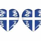 r8740 drapeau cœur Martinique