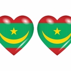r8742 drapeau cœur Mauritanie