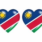 r8752 drapeau cœur Namibie