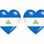 r8755 drapeau cœur Nicaragua