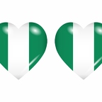 r8757 drapeau cœur Nigeria