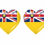 r8758 drapeau cœur Niue