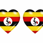 r8764 drapeau cœur Ouganda