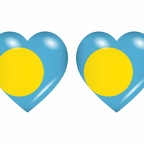 r8767 drapeau cœur Palaos