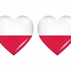 r8776 drapeau cœur Pologne