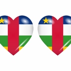 r8781 drapeau cœur Rcentrafricaine