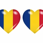 r8783 drapeau cœur Roumanie