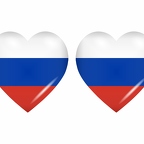 r8785 drapeau cœur Russie,