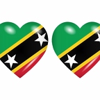 r8788 drapeau cœur S-KittsNevis