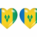 r8792 drapeau cœur st-VinGrenadin