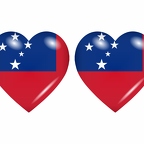 r8798 drapeau cœur Samoa