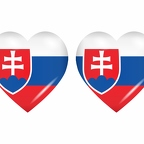 r8807 drapeau cœur Slovaquie