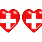 r8813 drapeau cœur Suisse