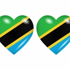 r8819 drapeau cœur Tanzanie