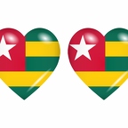 r8825 drapeau cœur Togo