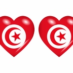 r8829 drapeau cœur Tunisie
